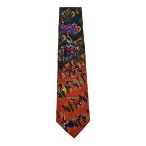 Molto NFL Looney Toons Orange Pattern 100% Polyester Necktie